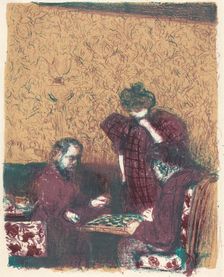 Game of Checkers (La partie de dames), 1897/1898 (published 1899). Creator: Edouard Vuillard