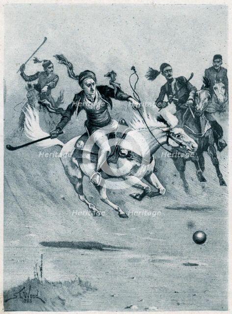 Game of polo, 1888. Creator: Stanley Llewellyn Wood.