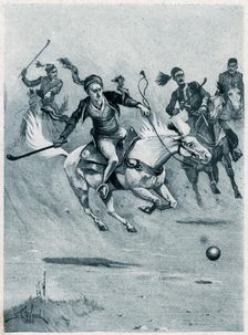 Game of polo, 1888. Creator: Stanley Llewellyn Wood