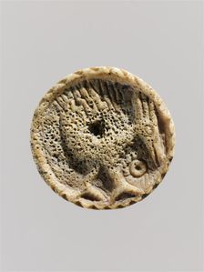 Game Piece with a Bird, French, ca.1050. Creator: Unknown