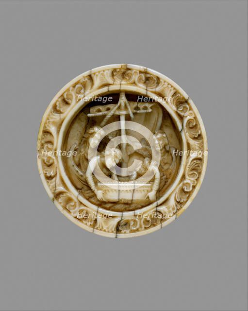 Game Piece with a Scene from the Life of Apollonius of Tyre, German, ca. 1170. Creator: Unknown.