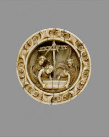 Game Piece with a Scene from the Life of Apollonius of Tyre, German, ca. 1170. Creator: Unknown