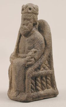 Game Piece in the Form of an Enthroned King, ca. 1200-1250. Creator: Unknown
