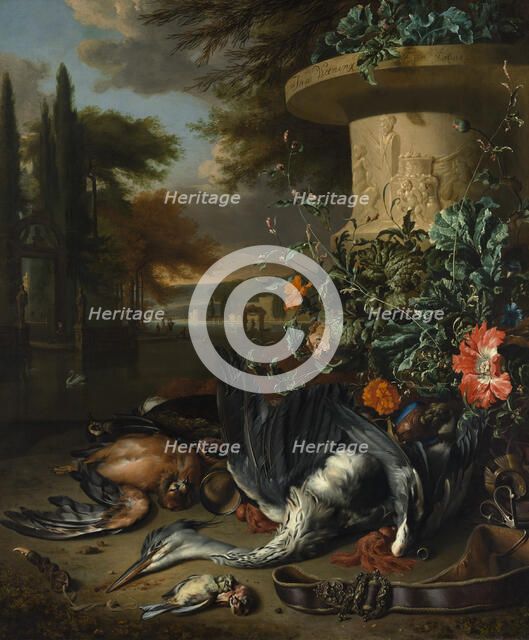 Gamepiece with a Dead Heron, 1695. Creator: Jan Weenix.