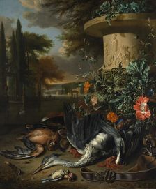 Gamepiece with a Dead Heron, 1695. Creator: Jan Weenix