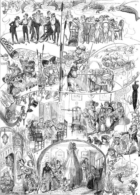 Games for Old and Young, drawn by George Cruikshank, 1880. Creator: Joseph Swain.