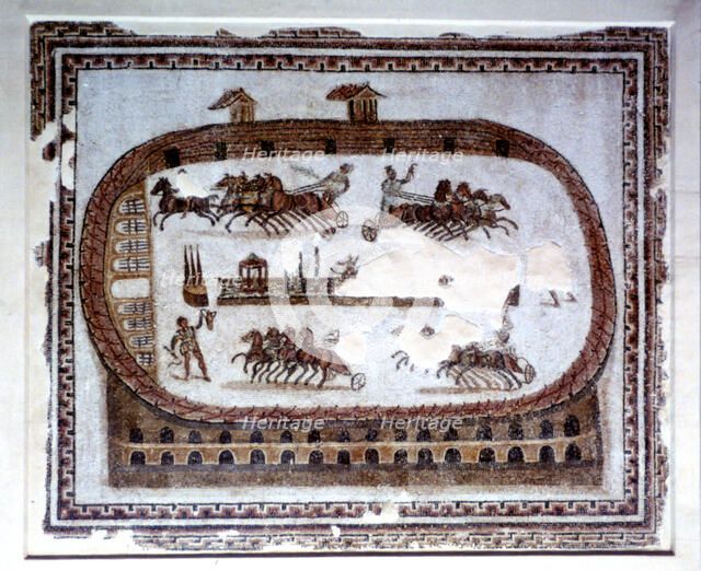 Games, Roman mosaic from Carthage, 2nd century AD. Artist: Unknown