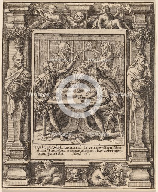 Gamesters, 1651. Creator: Wenceslaus Hollar.
