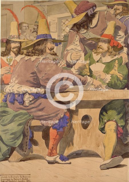 Gaming, mid 19th century. Artist: Richard Dadd.