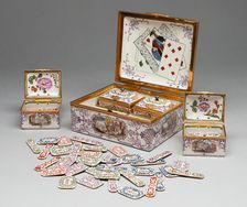 Gaming Set, Vienna, c. 1735. Creator: Du Paquier Porcelain Manufactory