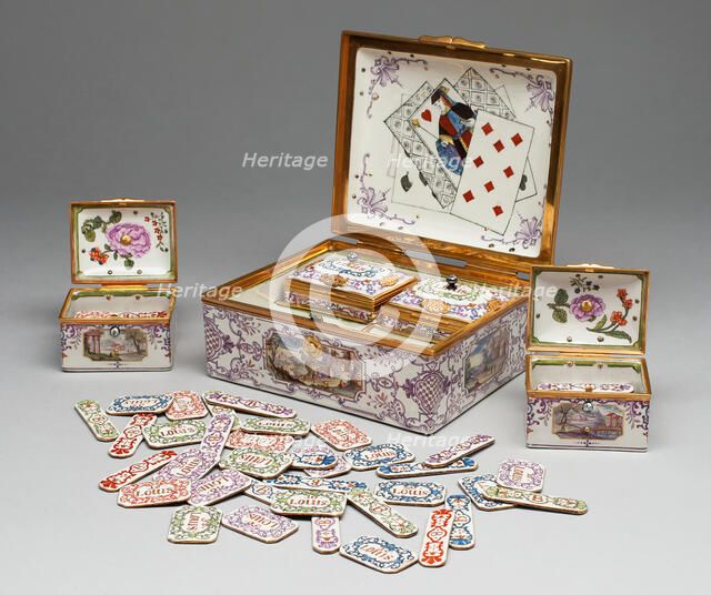 Gaming Set, Vienna, c. 1735. Creator: Du Paquier Porcelain Manufactory.