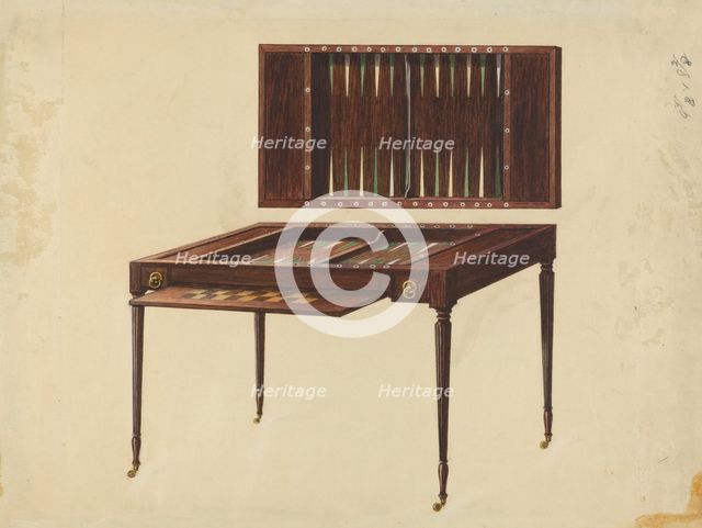 Gaming Table, 1935/1942. Creator: Ferdinand Cartier.