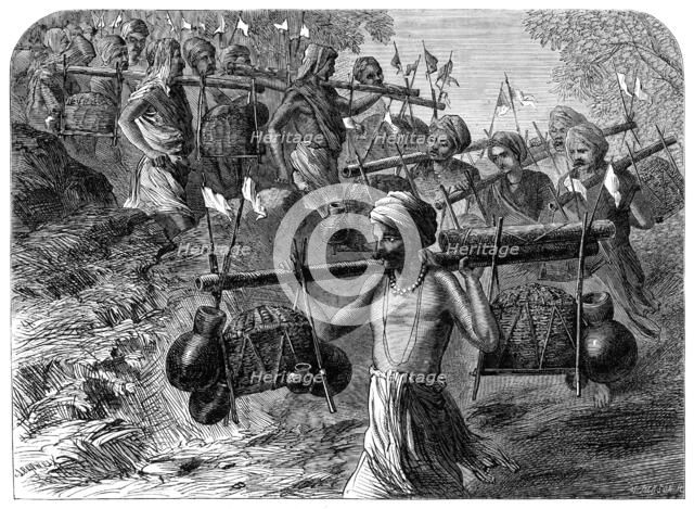 Ganges pilgrims passing a ghaut, 1864. Creator: Mason Jackson.