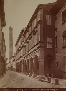 Gandolfi and Lucini Palaces, Bologna, between 1880-1890. Creator: Emilia