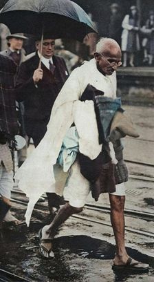 Gandhi in London 1930, (1938). Creator: Unknown