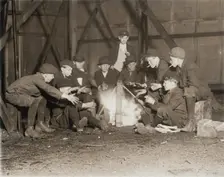 Gang of Newsboys at 10:00 p.m., 1910. Creator: Lewis Wickes Hine
