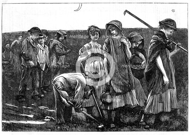 Gang system of child labour, c1885. Artist: Unknown