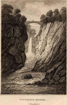 Gannachie Bridge, near Edzell, Angus., 1801. Creator: James Fittler