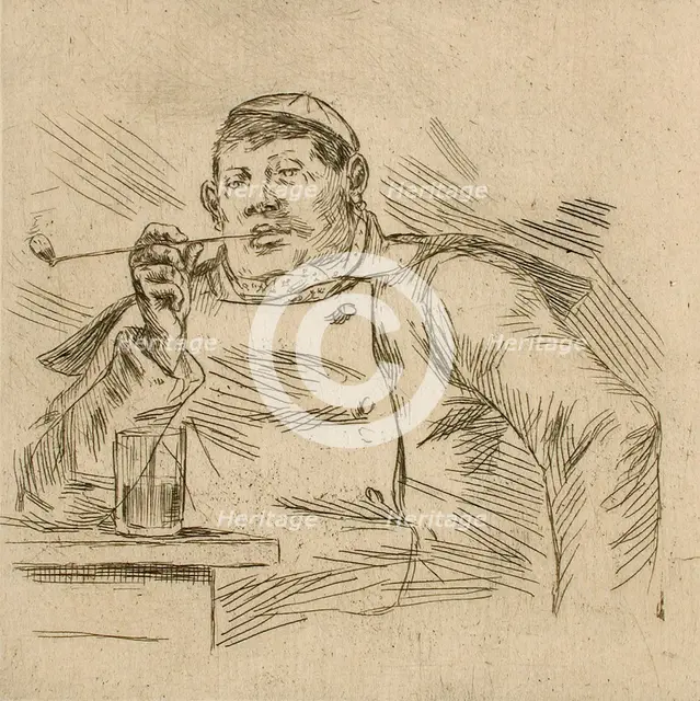 Garçon brasseur bruxellois, 1876. Creator: Félicien Rops.