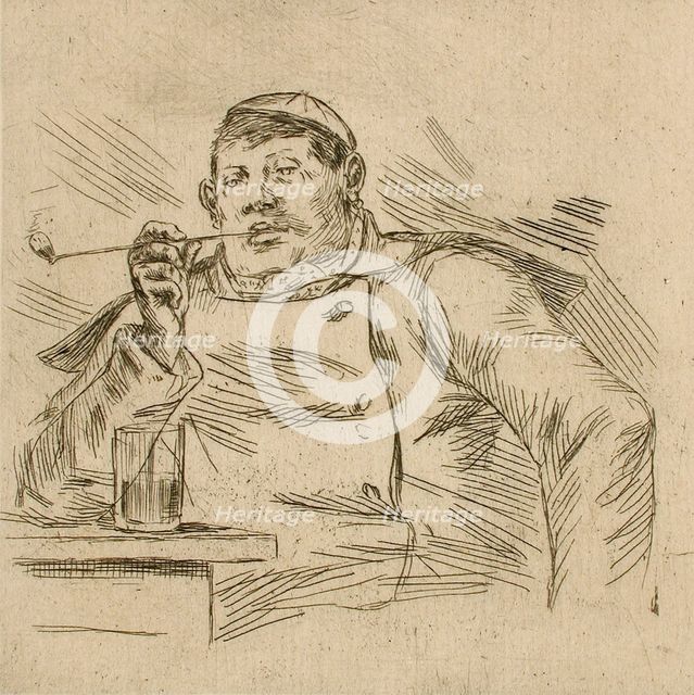 Garçon brasseur bruxellois, 1876. Creator: Félicien Rops.