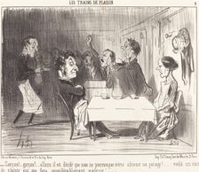 Garçon!... garçon!... allons il est décidé..., 1852. Creator: Honore Daumier