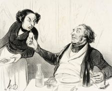 Garçon, qu'est-ce que c'est que ça?..., 1841. Creator: Honore Daumier