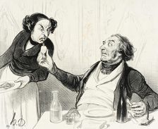 Garçon, qu'est-ce que c'est que ça?..., 1841. Creator: Honore Daumier