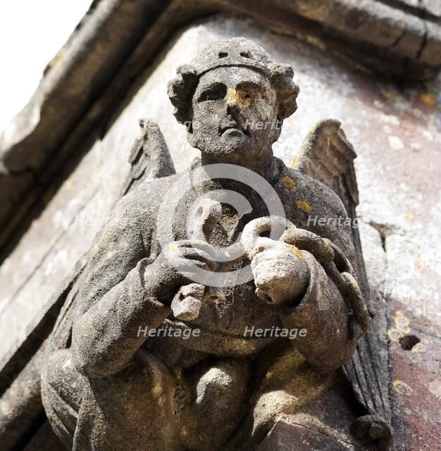 Gargoyle, Holy Trinity Church, Chantry, Whatley, Somerset, 2009. Artist: James O Davies.