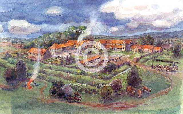 Gargrave Roman Villa, North Yorkshire. Artist: Judith Dobie.