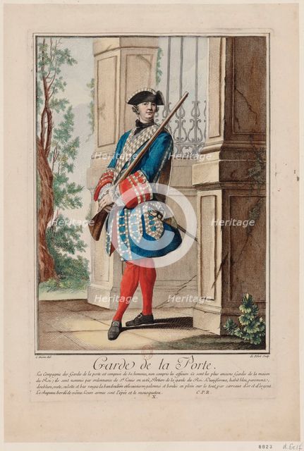 Garde de la porte, 1756. Creator: De Fehrt, Antoine Jean (1723-1774).