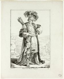 Garde du Grand Seigneur, plate thirteen from Caravanne du Sultan à la Mecque, 1748. Creator: Joseph-Marie Vien the Elder