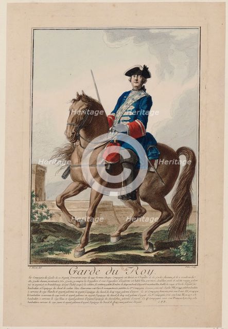 Garde du roi (King's Bodyguard), 1756. Creator: De Fehrt, Antoine Jean (1723-1774).