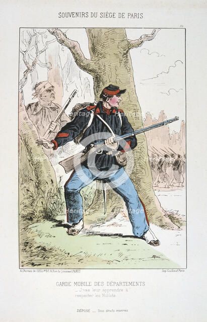 'Garde Mobile des Departements', Siege of Paris, 1870-1871. Artist: Anon