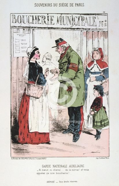 'Garde Nationale Auxiliaire', Siege of Paris, Franco-Prussian War, 1870-1871.  Artist: Anon