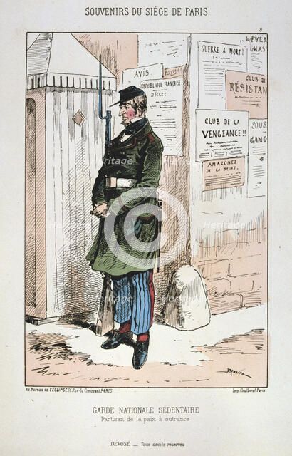 'Garde Nationale Sedentaire', Siege of Paris, 1870-1871. Artist: Anon