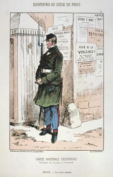 Garde Nationale Sedentaire Siege of Paris, 1870-1871. Artist: Anon