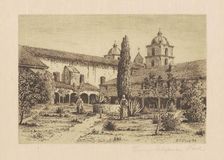 Garden, Mission Santa Barbara, 1888. Creator: Henry Chapman Ford