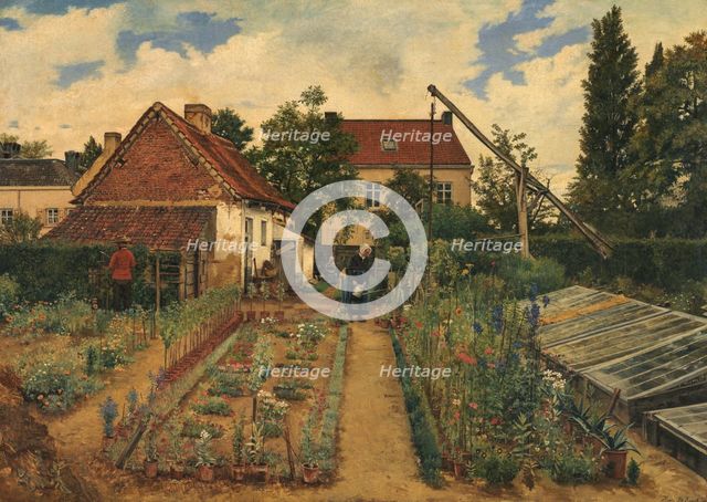 Garden of a Florist, 1864. Creator: Henri Jean Augustin de Braekeleer.