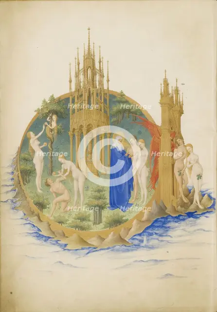 Garden of Eden (Les Très Riches Heures du duc de Berry). Artist: Limbourg brothers (active 1385-1416)