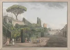 Garden of Palazzo Colonna, ca. 1780. Creators: Giovanni Volpato, Louis Ducros