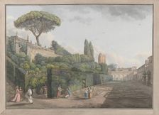 Garden of Palazzo Colonna, ca. 1780. Creators: Giovanni Volpato, Louis Ducros