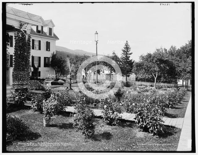 Garden of the Crawford House, Crawford Notch, White Mountains, between 1890 and 1901. Creator: Unknown.