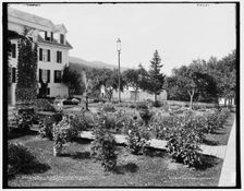 Garden of the Crawford House, Crawford Notch, White Mountains, between 1890 and 1901. Creator: Unknown