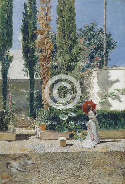 Garden of the Fortuny's house, 1872. Artist: Fortuny, Marià (1838-1874)