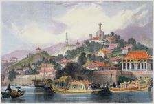 Garden of the Imperial Palace, Peking China, 1843. Creator: Thomas Allom