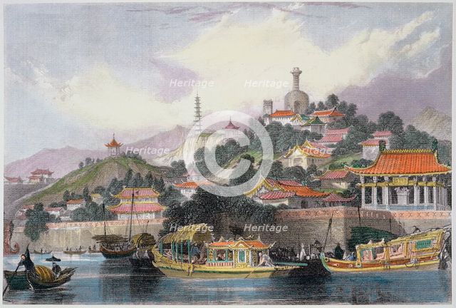 'Garden of the Imperial Palace, Peking', China, 1843. Creator: Thomas Allom.