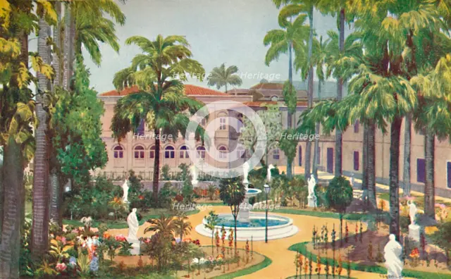 'Garden of the Itamaraty Palace - Foreign Office', 1914. Artist: Edgar L Pattison.