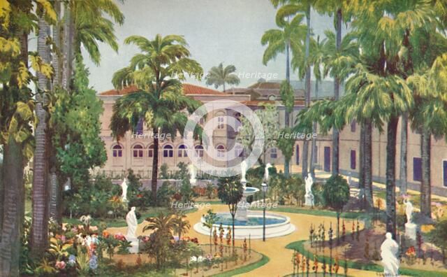 'Garden of the Itamaraty Palace - Foreign Office', 1914. Artist: Edgar L Pattison.