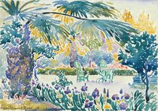 Garden of the Painter at Saint Clair, 1908. Creator: Henri-Edmond Cross