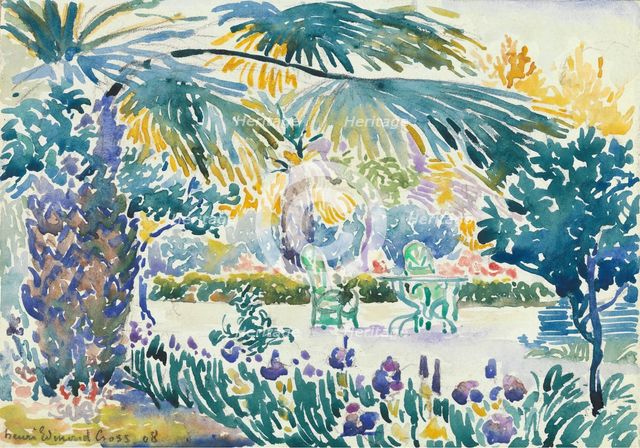 Garden of the Painter at Saint Clair, 1908. Creator: Henri-Edmond Cross.
